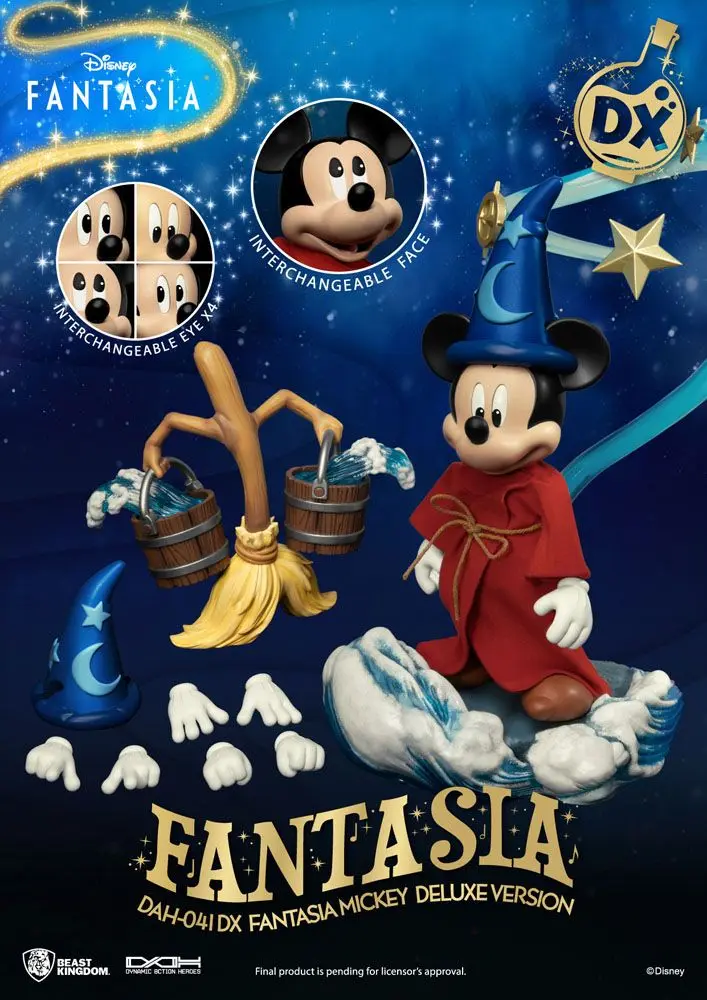 Disney Classic Dynamic 8ction Heroes Action Figure 1/9 Mickey Fantasia Deluxe Version 21 cm termékfotó