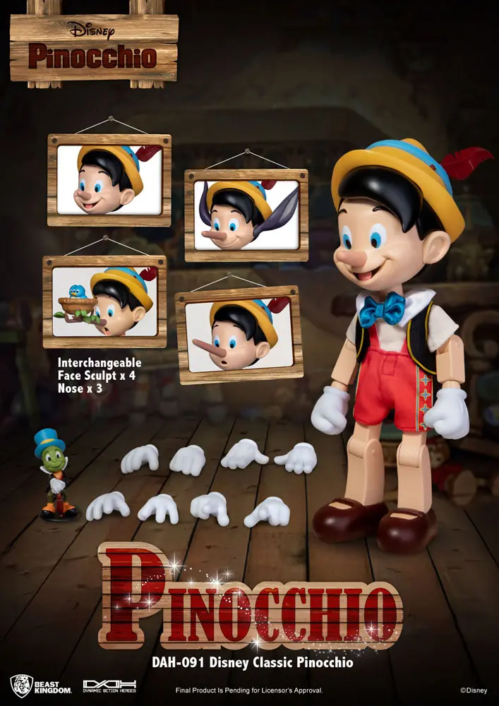 Disney Classic Dynamic 8ction Heroes Action Figure 1/9 Pinocchio 18 cm termékfotó