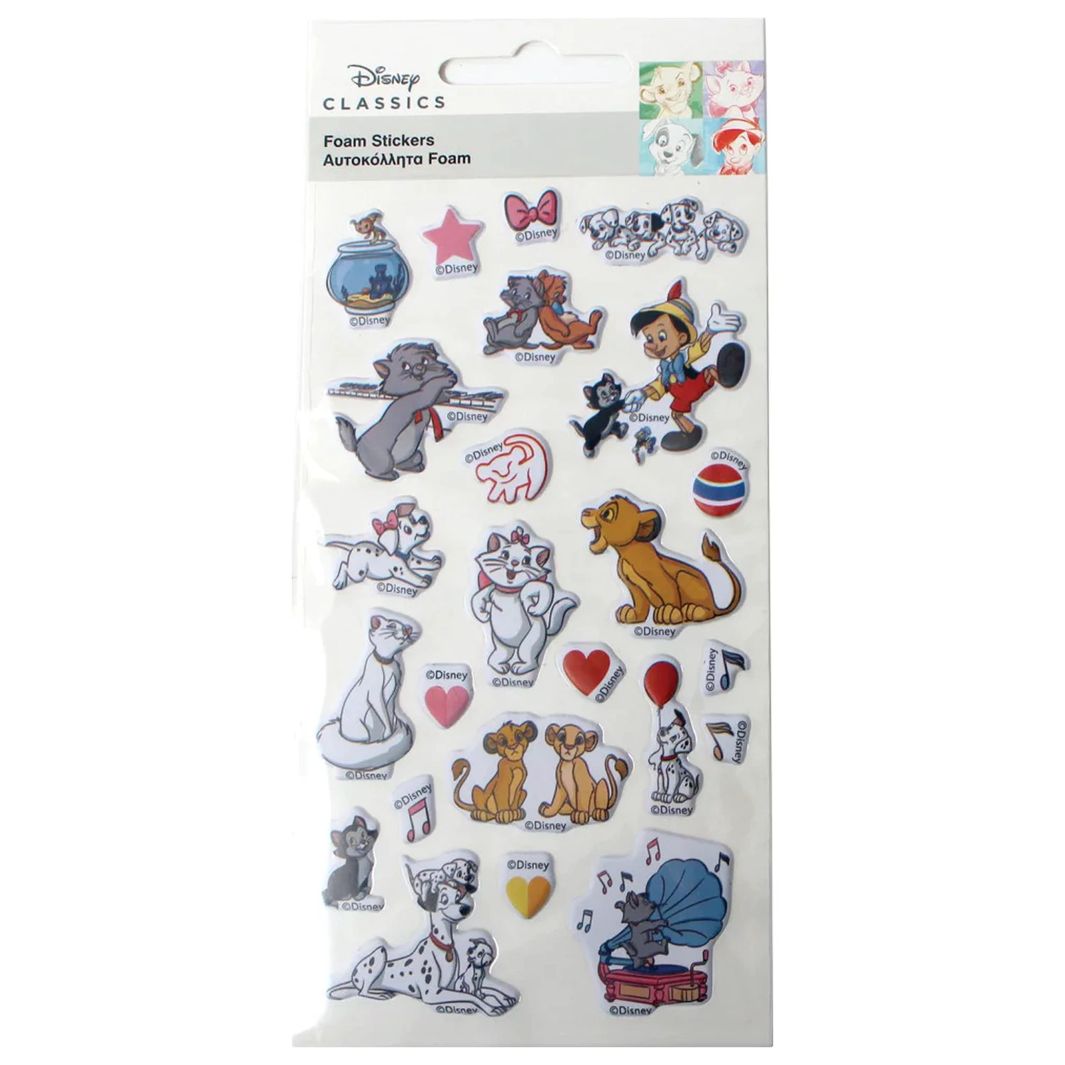 Disney Classics Fun Puffy Foam Sticker Set product photo