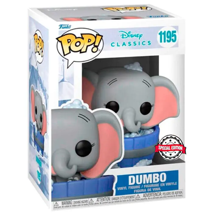 Disney Classics POP! Vinyl Figure Dumbo in Bathtub Exclusive 9 cm termékfotó