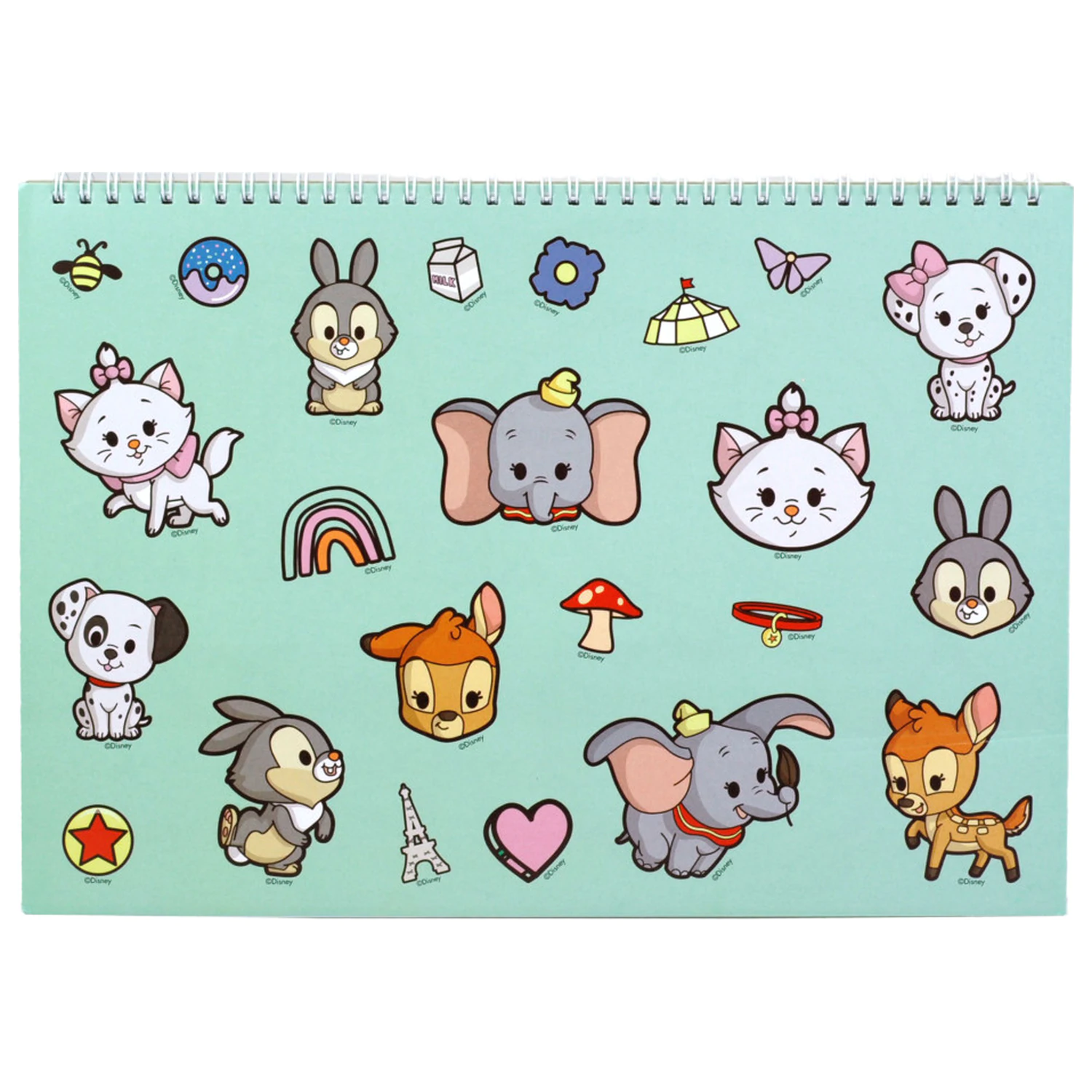 Disney Classics Love A/4 Spiral Sketchbook 40 Sheets with Stickers product photo