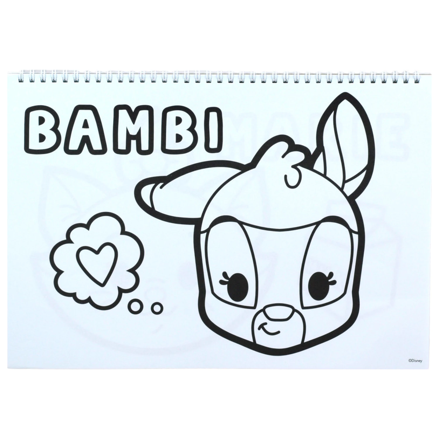 Disney Classics Love A/4 Spiral Sketchbook 40 Sheets with Stickers product photo