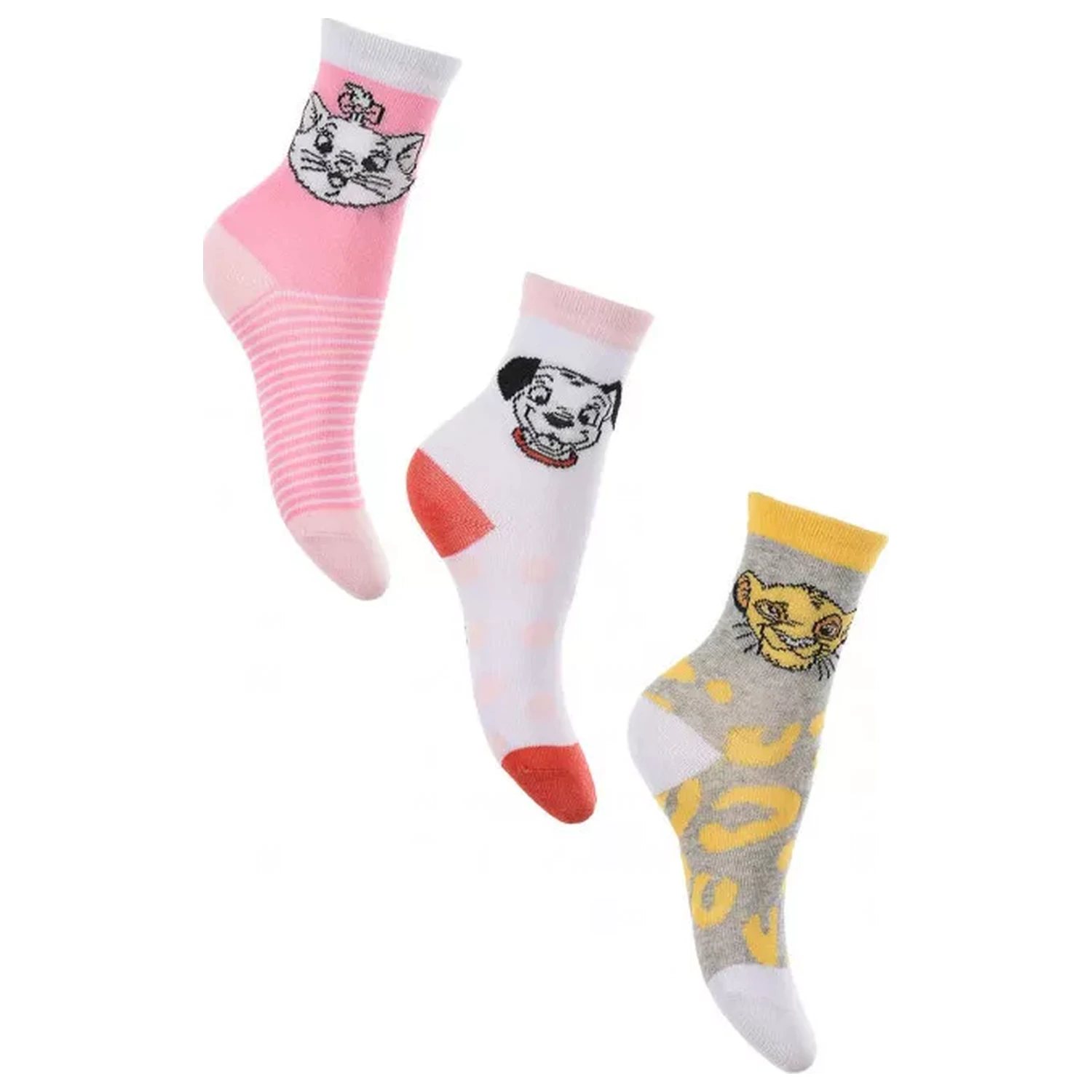Disney Classics Puppies Pink Kids Socks 31/34 product photo