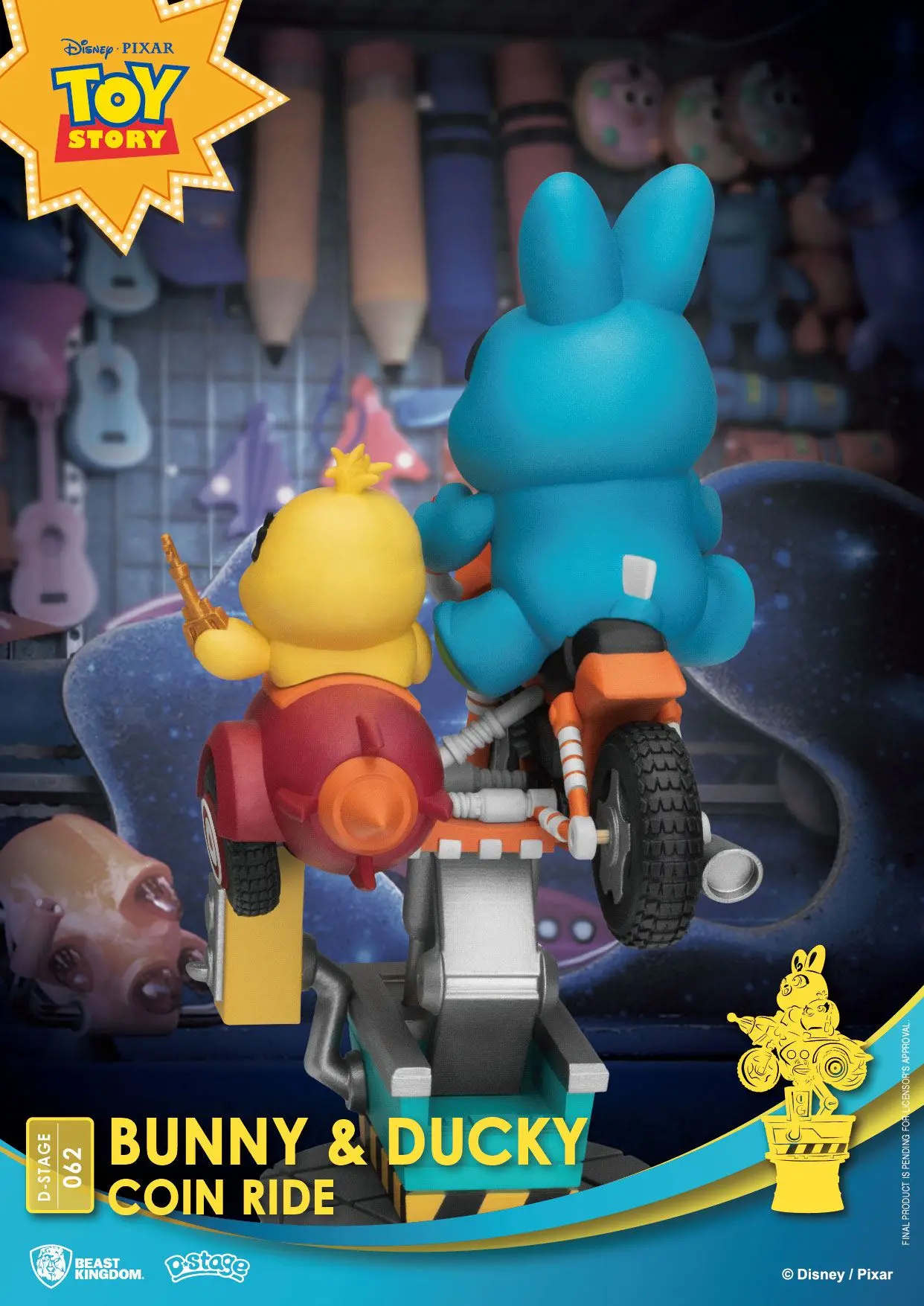 Disney Coin Ride Series D-Stage PVC Diorama Bunny &amp; Ducky 16 cm product photo