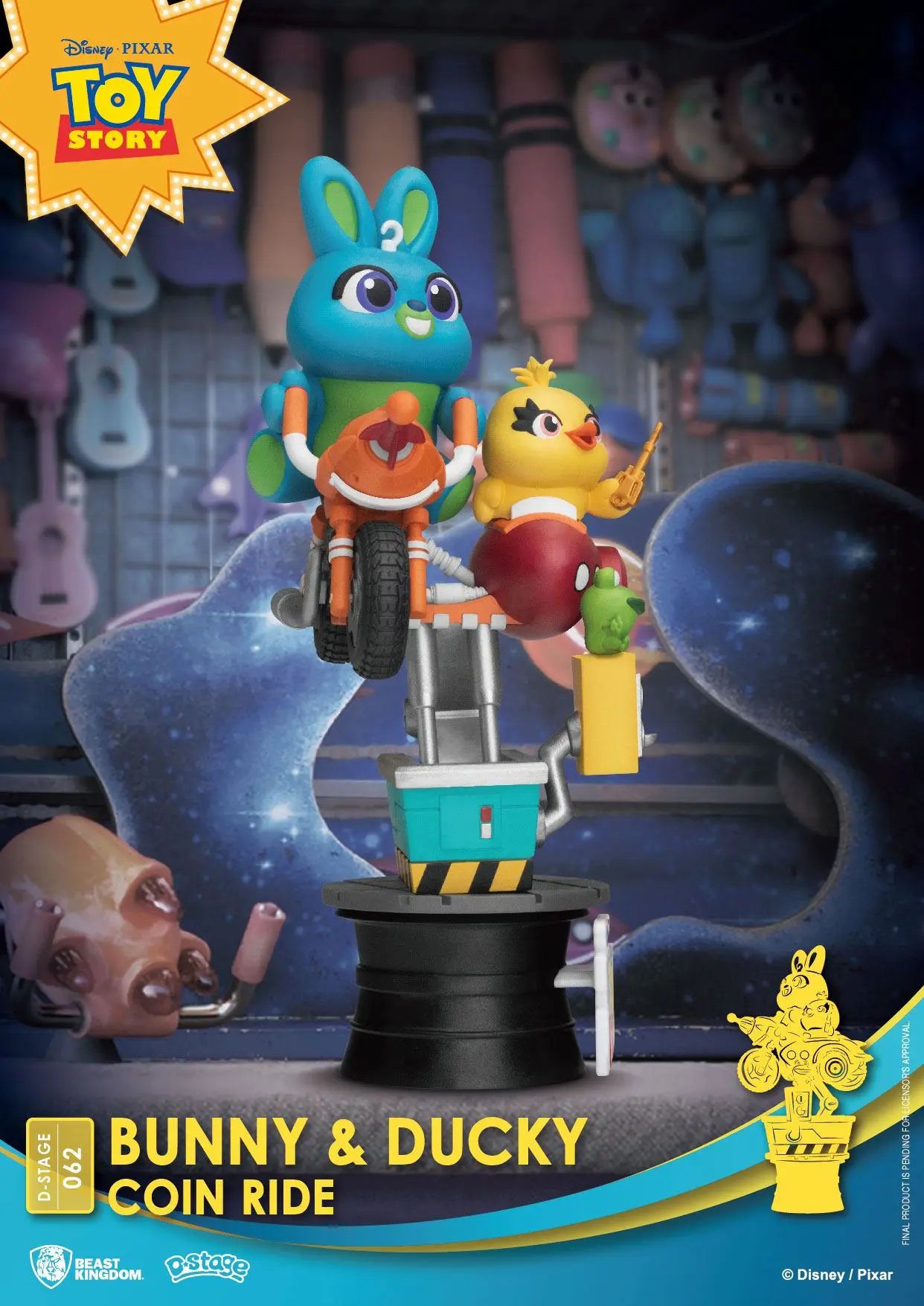 Disney Coin Ride Series D-Stage PVC Diorama Bunny &amp; Ducky 16 cm product photo