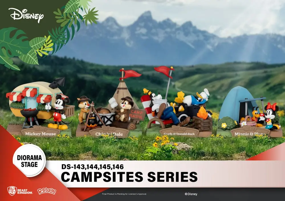 Disney D-Stage Campsite Series PVC Diorama Mickey Mouse 10 cm product photo