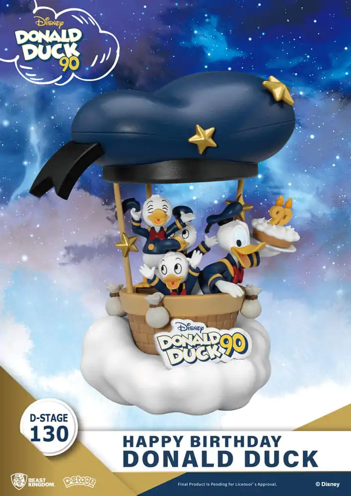 Disney D-Stage PVC Diorama Donald Duck 90th-Happy Birthday 14 cm termékfotó