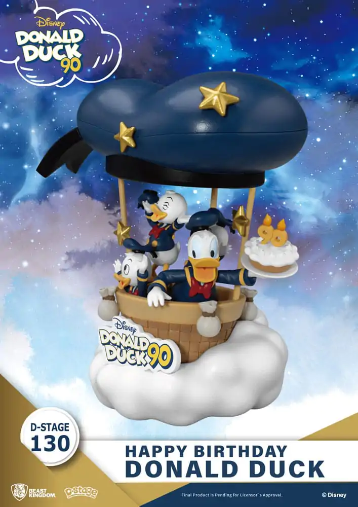 Disney D-Stage PVC Diorama Donald Duck 90th-Happy Birthday 14 cm termékfotó