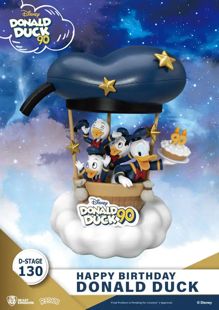 Disney D-Stage PVC Diorama Donald Duck 90th-Happy Birthday 14 cm termékfotó