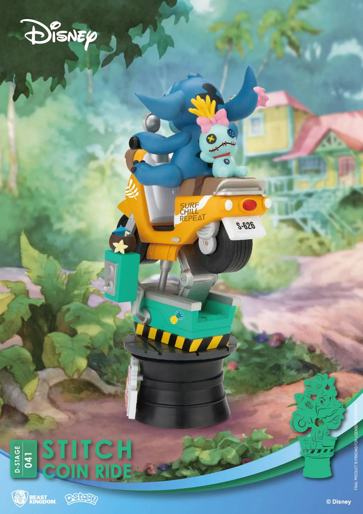 Disney D-Stage PVC Diorama Stitch Coin Ride 16 cm product photo