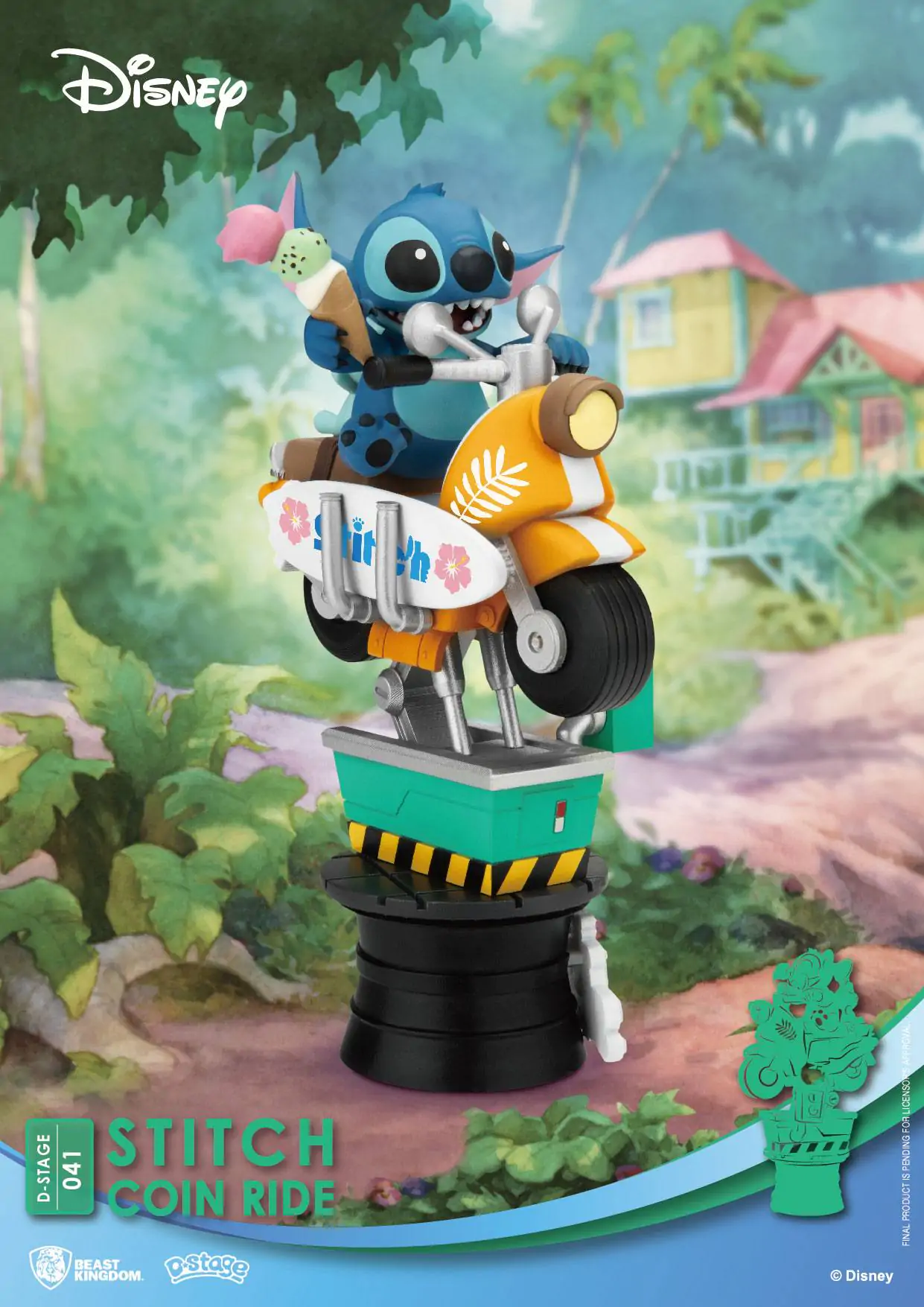 Disney D-Stage PVC Diorama Stitch Coin Ride 16 cm product photo