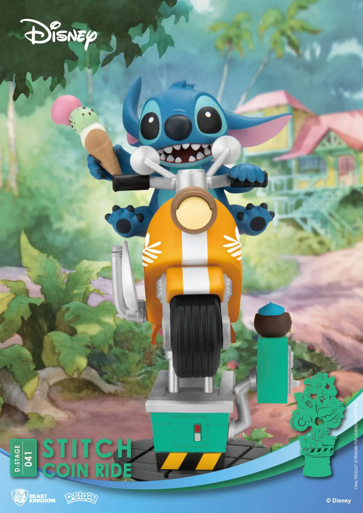 Disney D-Stage PVC Diorama Stitch Coin Ride 16 cm product photo