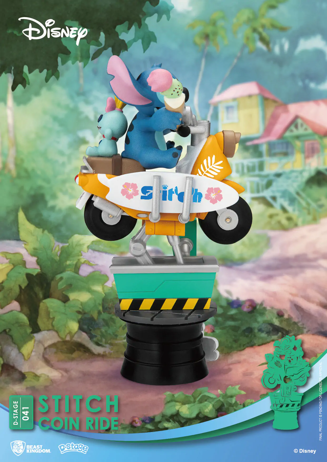 Disney D-Stage PVC Diorama Stitch Coin Ride 16 cm product photo