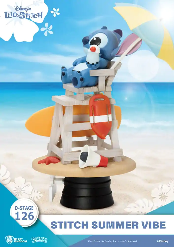 Disney D-Stage PVC Diorama Stitch Summer Vibe 16 cm product photo
