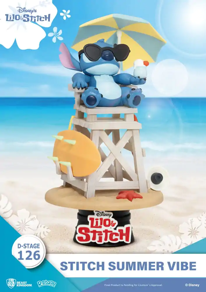 Disney D-Stage PVC Diorama Stitch Summer Vibe 16 cm product photo