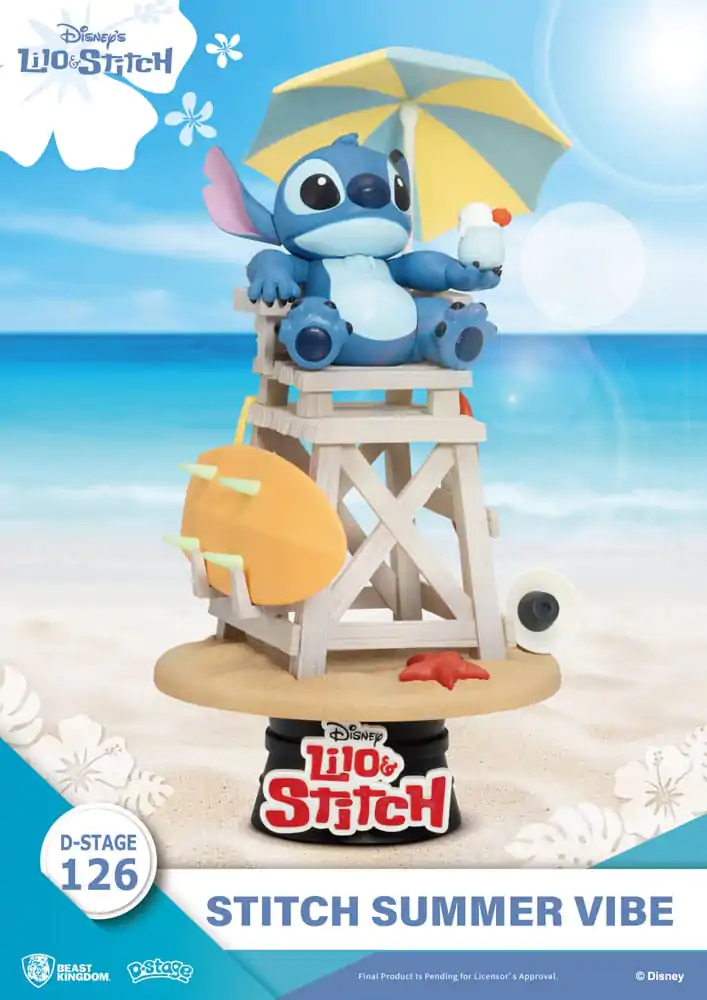 Disney D-Stage PVC Diorama Stitch Summer Vibe 16 cm product photo