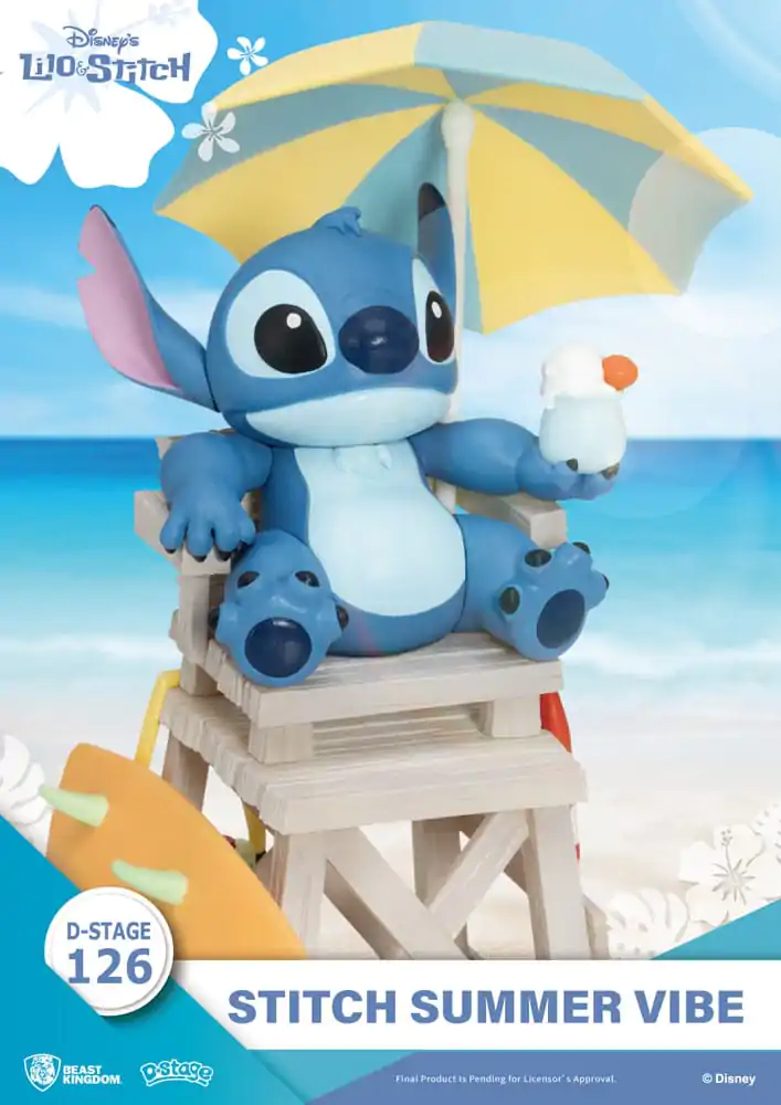 Disney D-Stage PVC Diorama Stitch Summer Vibe 16 cm product photo