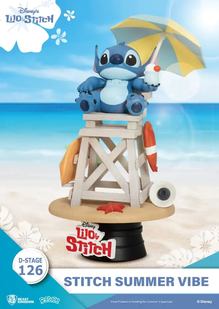Disney D-Stage PVC Diorama Stitch Summer Vibe 16 cm product photo