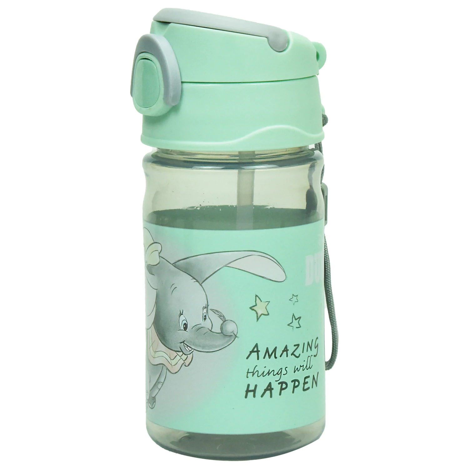 Disney Dumbo Amazing Plastic Straw Bottle with Hanger 350 ml product photo