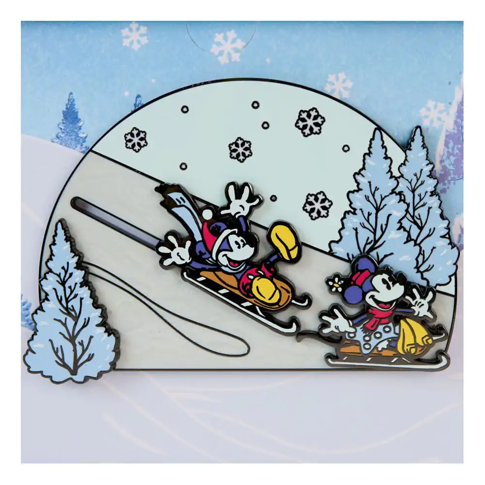 Disney by Loungefly Enamel Pins Mickey and friends Winter Wonderland Limited Edition 8 cm product photo