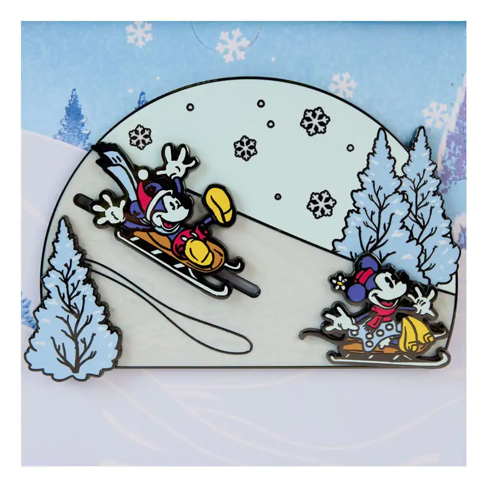 Disney by Loungefly Enamel Pins Mickey and friends Winter Wonderland Limited Edition 8 cm product photo