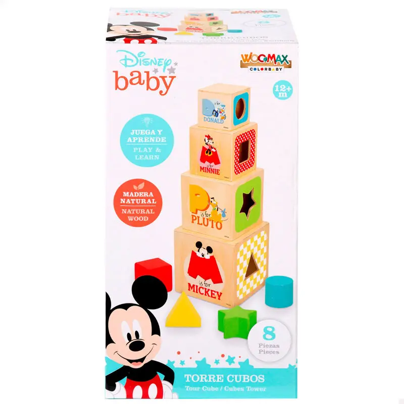 Disney wooden cubes tower product photo