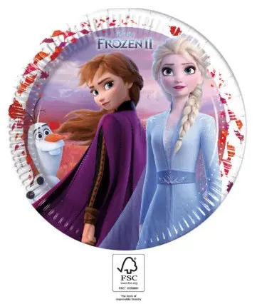 Disney Frozen II Paper Plates 8 pcs 23 cm FSC product photo