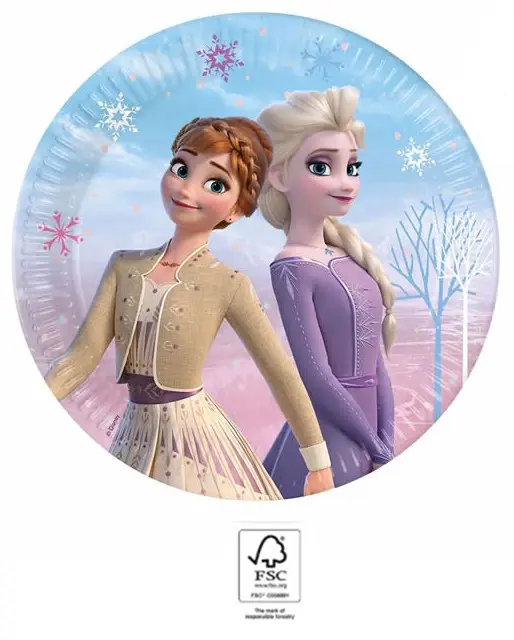 Disney Frozen II Wind Spirit, Disney Frozen II Paper Plates 8-pack 23 cm FSC product photo