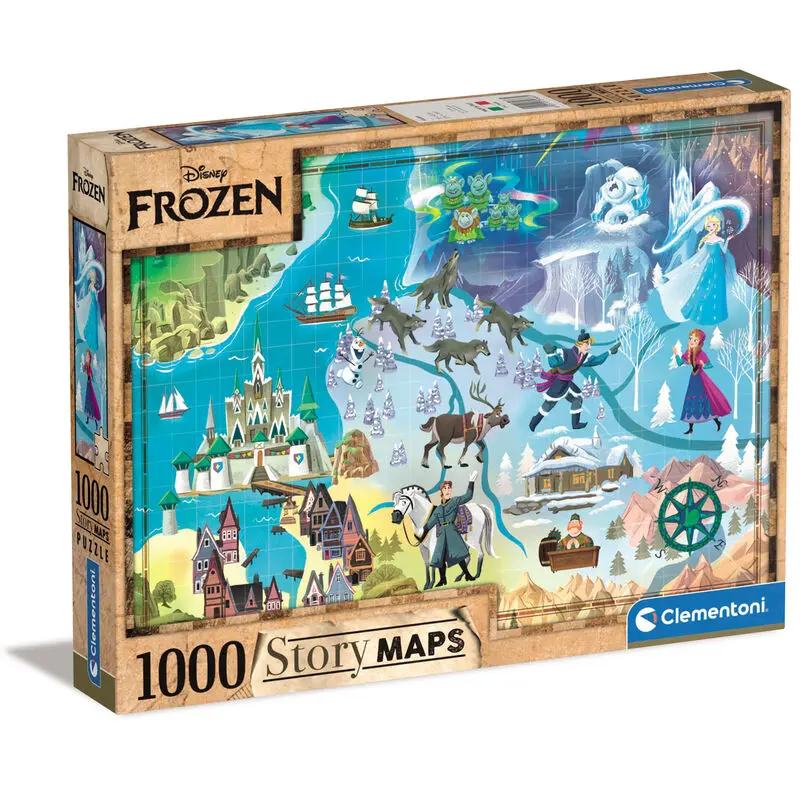 Disney Story Maps Jigsaw Puzzle Frozen (1000 pieces) product photo