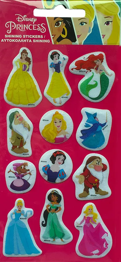 Disney Princess Sparkling Puffy Sponge Sticker Set product photo