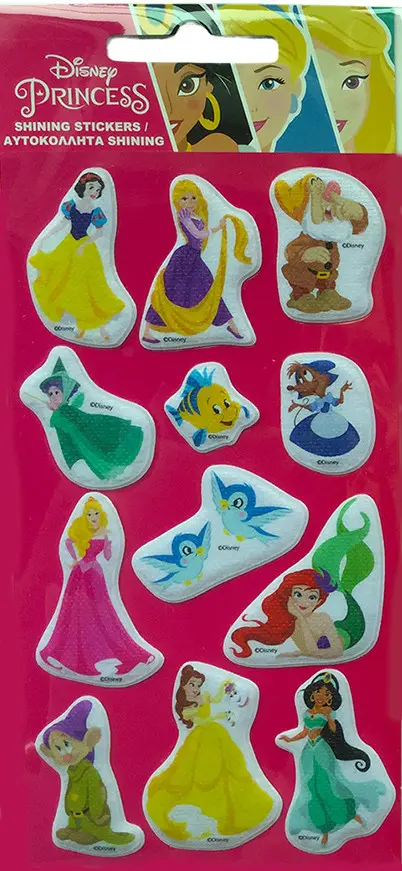 Disney Princess Glittery Puffy Sponge Sticker Set product photo