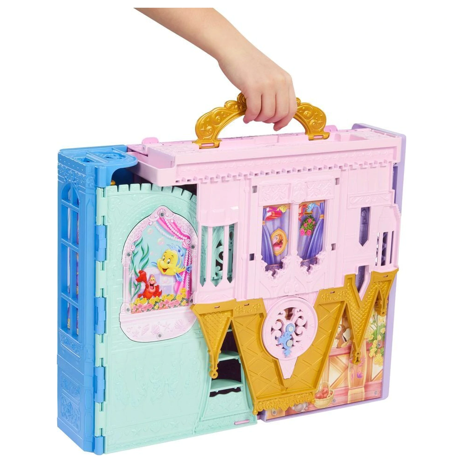 Disney Princess Rapunzel Doll and Close & Carry Castle playset product photo