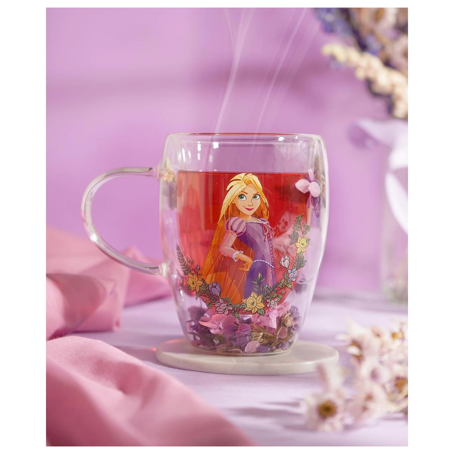 Disney Princess Rapunzel Glass with Dried Flowers 300 ml product photo