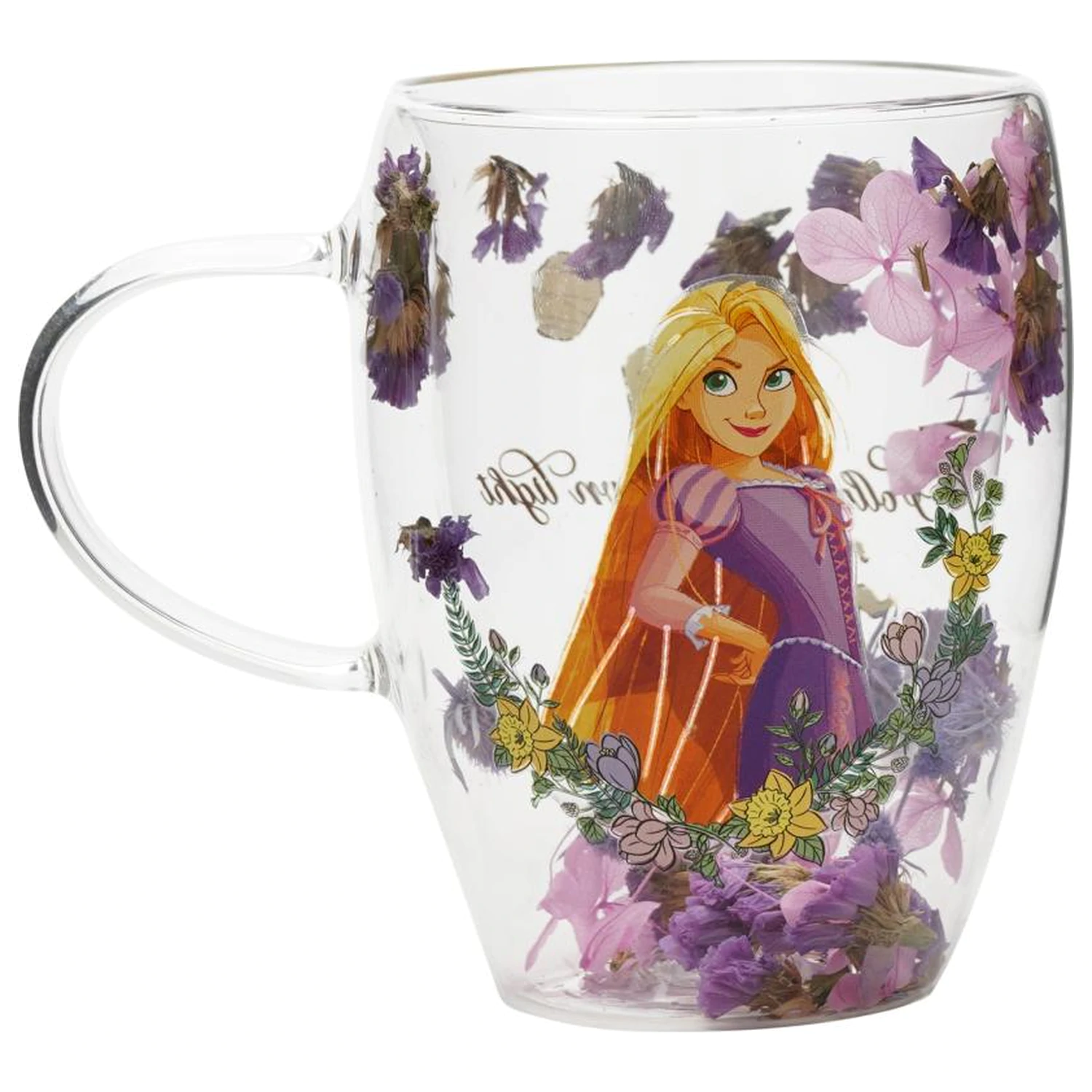 Disney Princess Rapunzel Glass with Dried Flowers 300 ml product photo