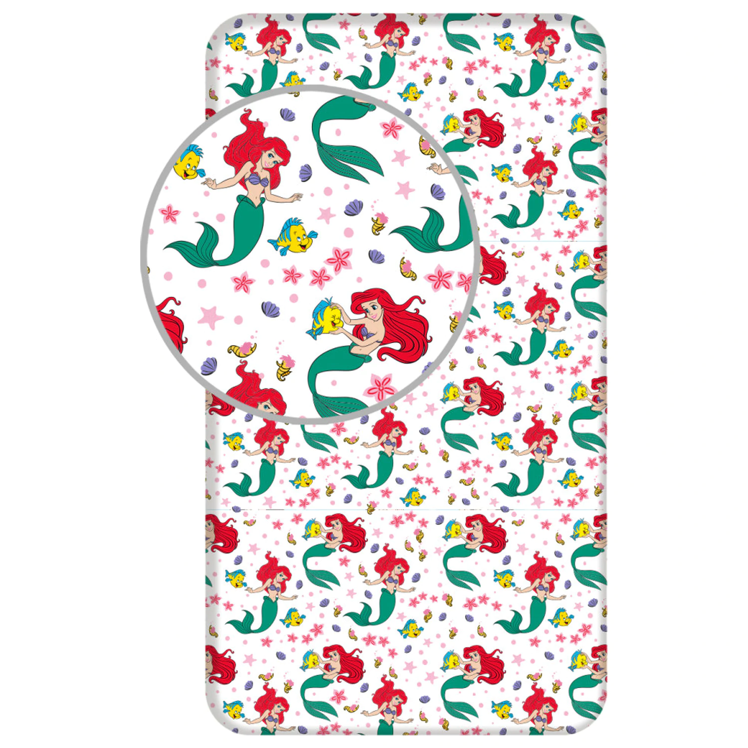Disney Princess Ariel Fitted Sheet 90x200 cm product photo