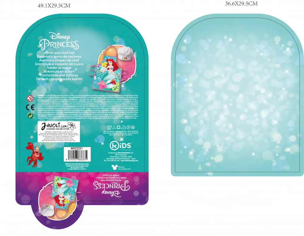 Disney Princesses Ariel Kids Apron 2-piece Set product photo