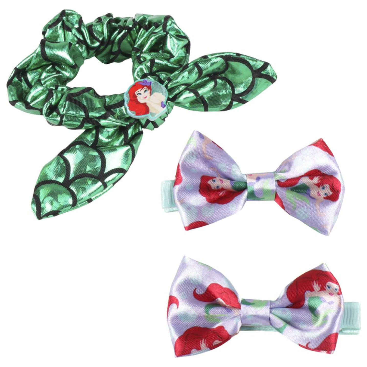 Disney Princesses Ariel Hair Tie and Hair Clip Set 3-Piece product photo