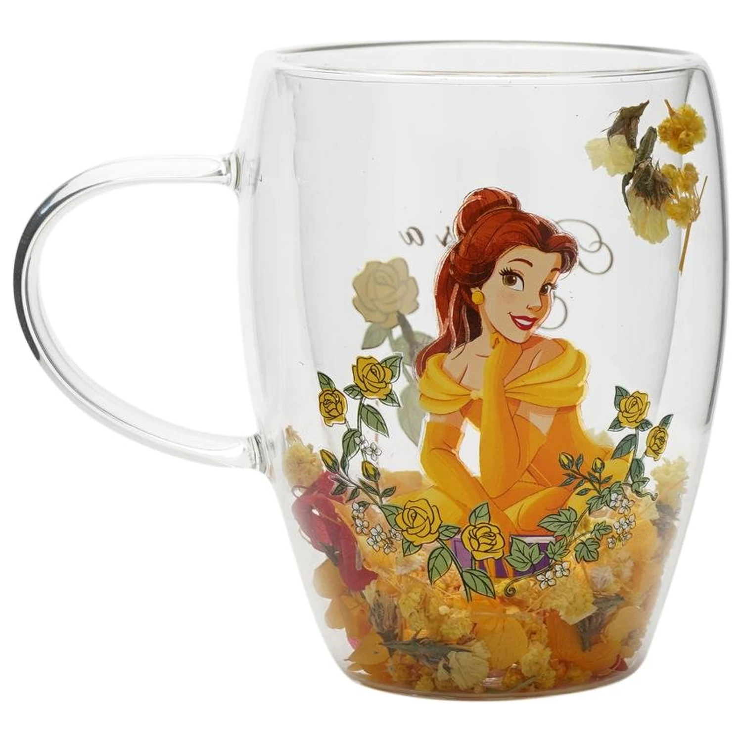 Disney Princess Belle Glass with Dried Flowers 300 ml product photo