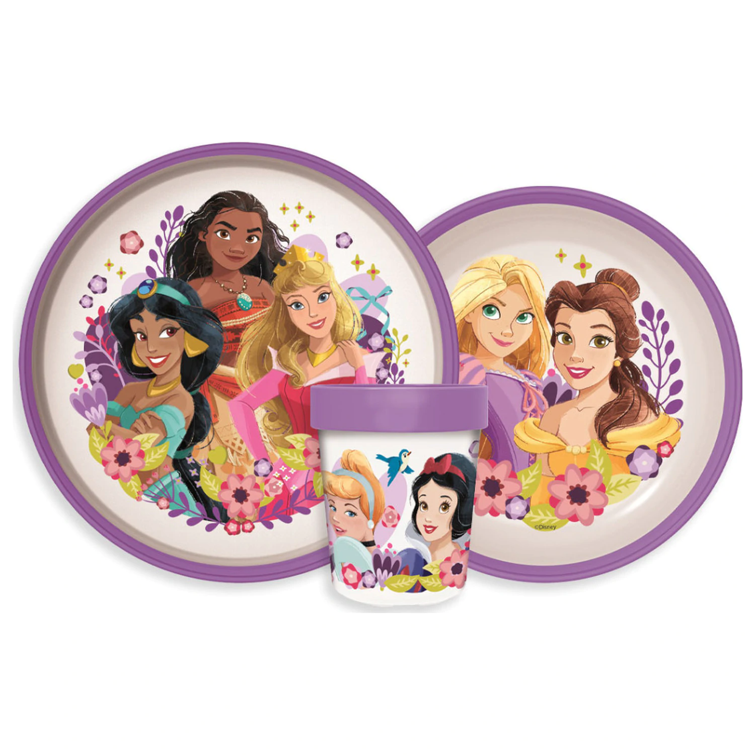 Disney Princess Courageous Heart Non-Slip Dinnerware Set, Micro Plastic Set product photo