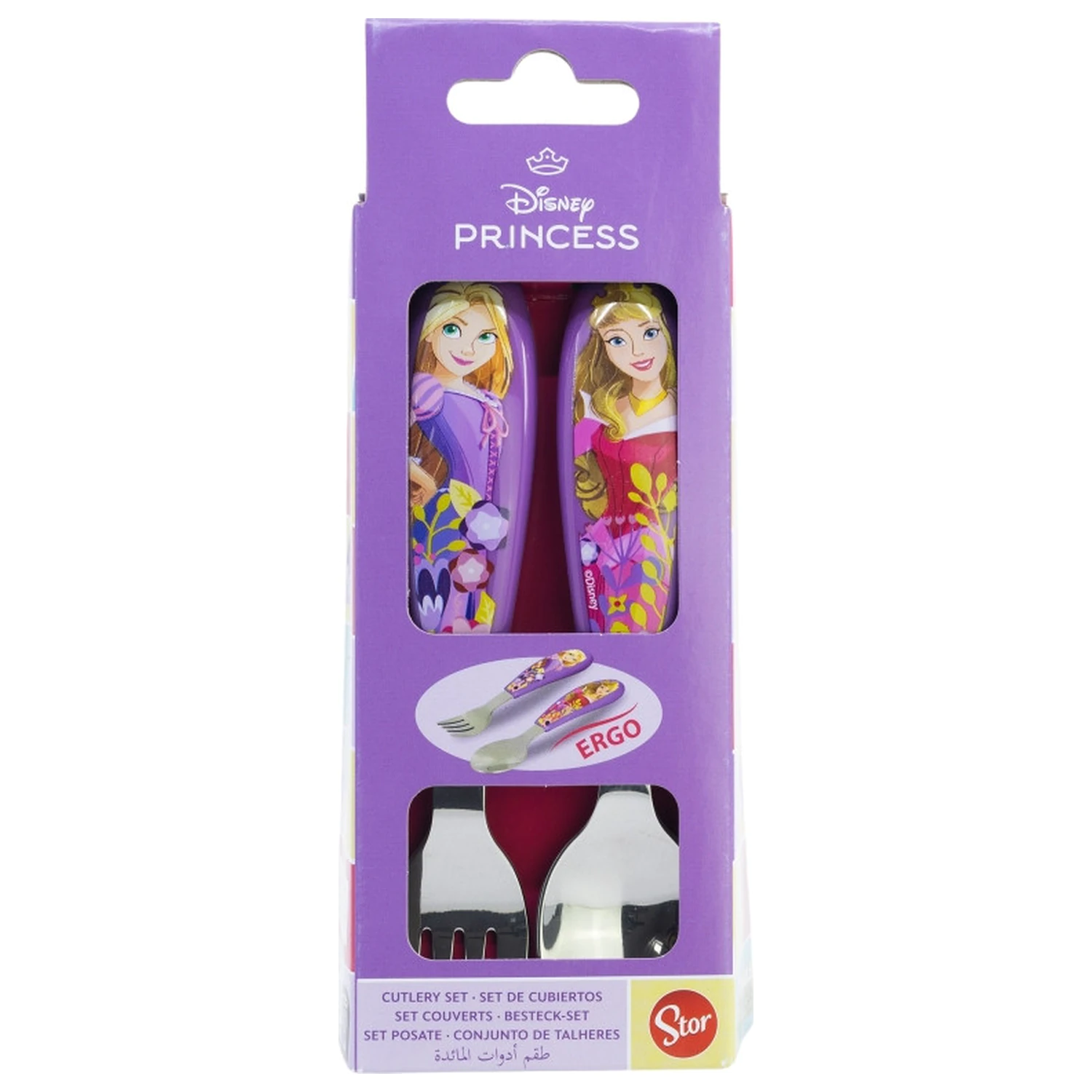 Disney Princess Courageous Heart Metal Ergo Cutlery Set - 2-piece product photo