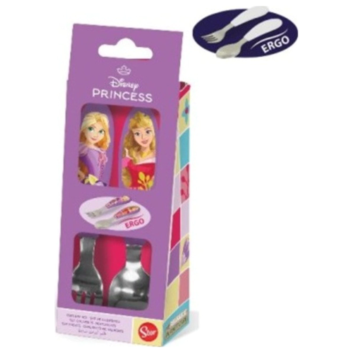 Disney Princess Courageous Heart Metal Ergo Cutlery Set - 2-piece product photo