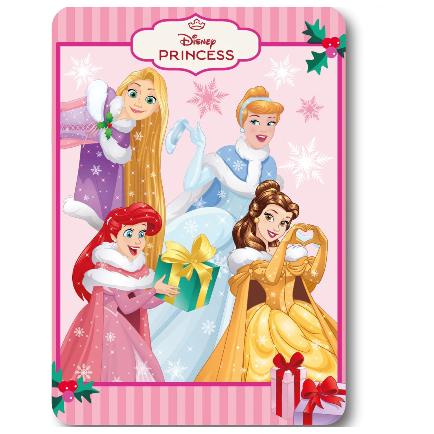Disney Princess Festive Fairy Christmas Fleece Blanket product photo