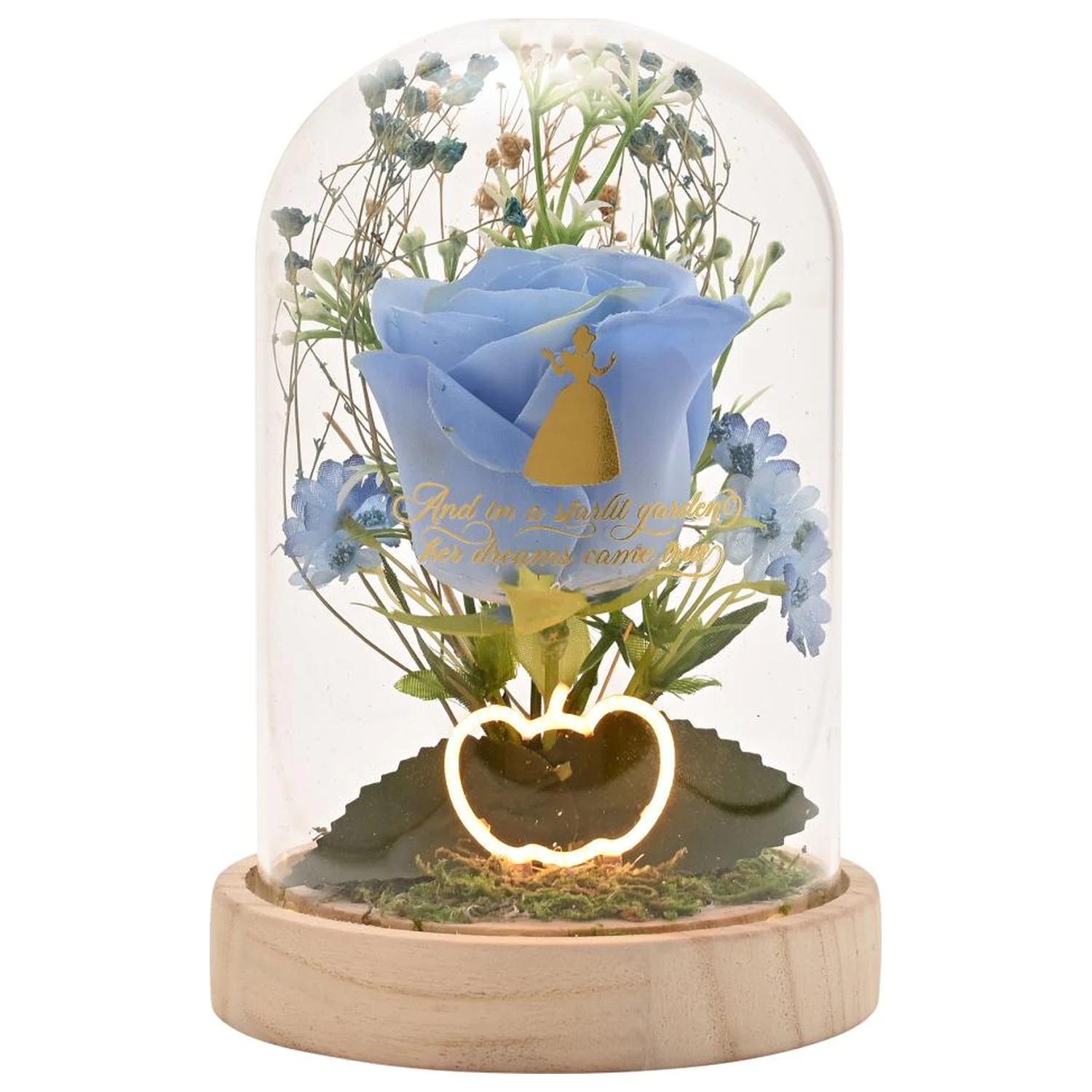 Disney Princess Cinderella Floral Cloche with a Neon Light product photo