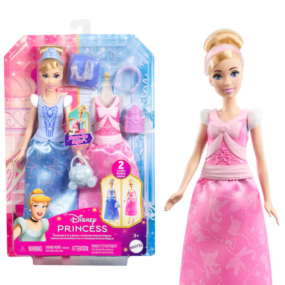 Disney Princess Cinderella 2 in 1 stories doll product photo