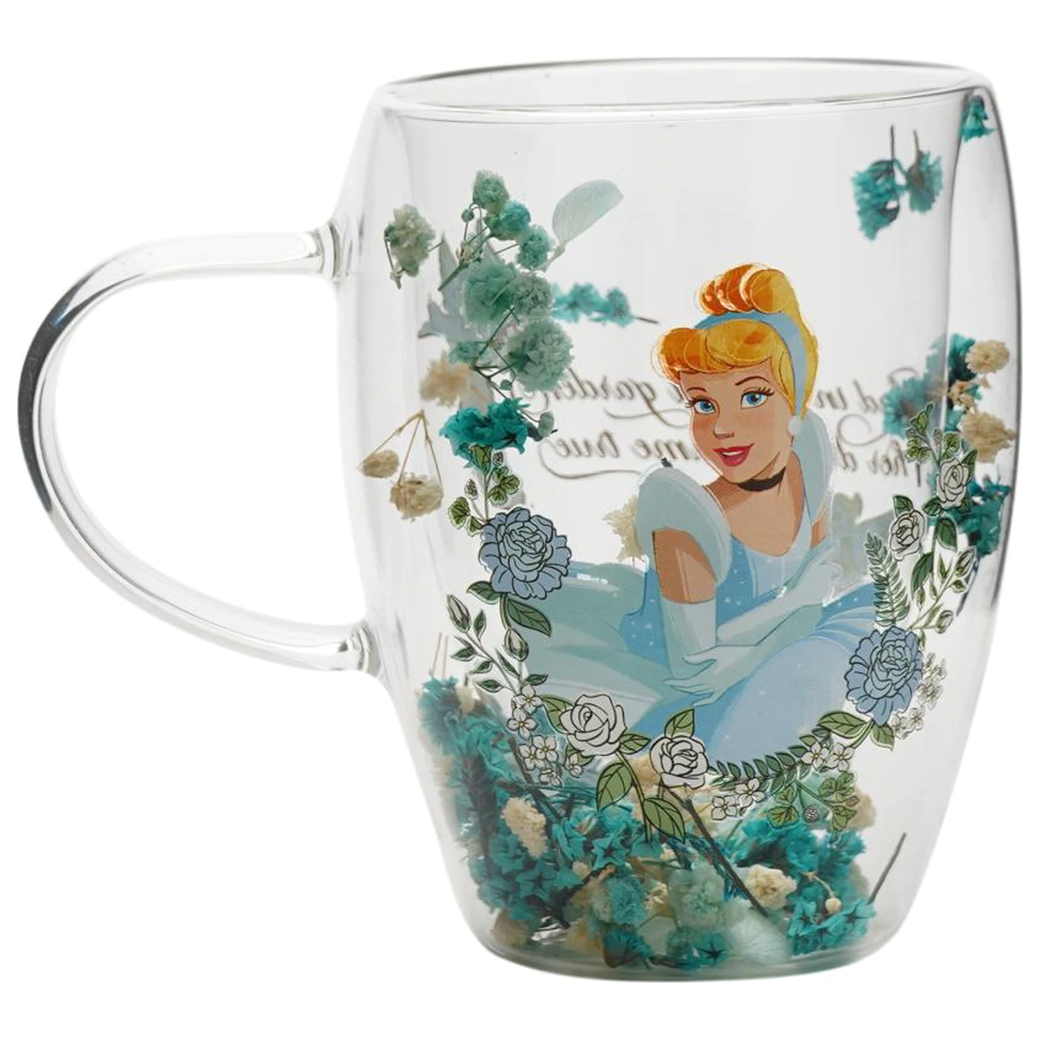 Disney Princess Cinderella Glass with Dried Flowers 0.3L product photo