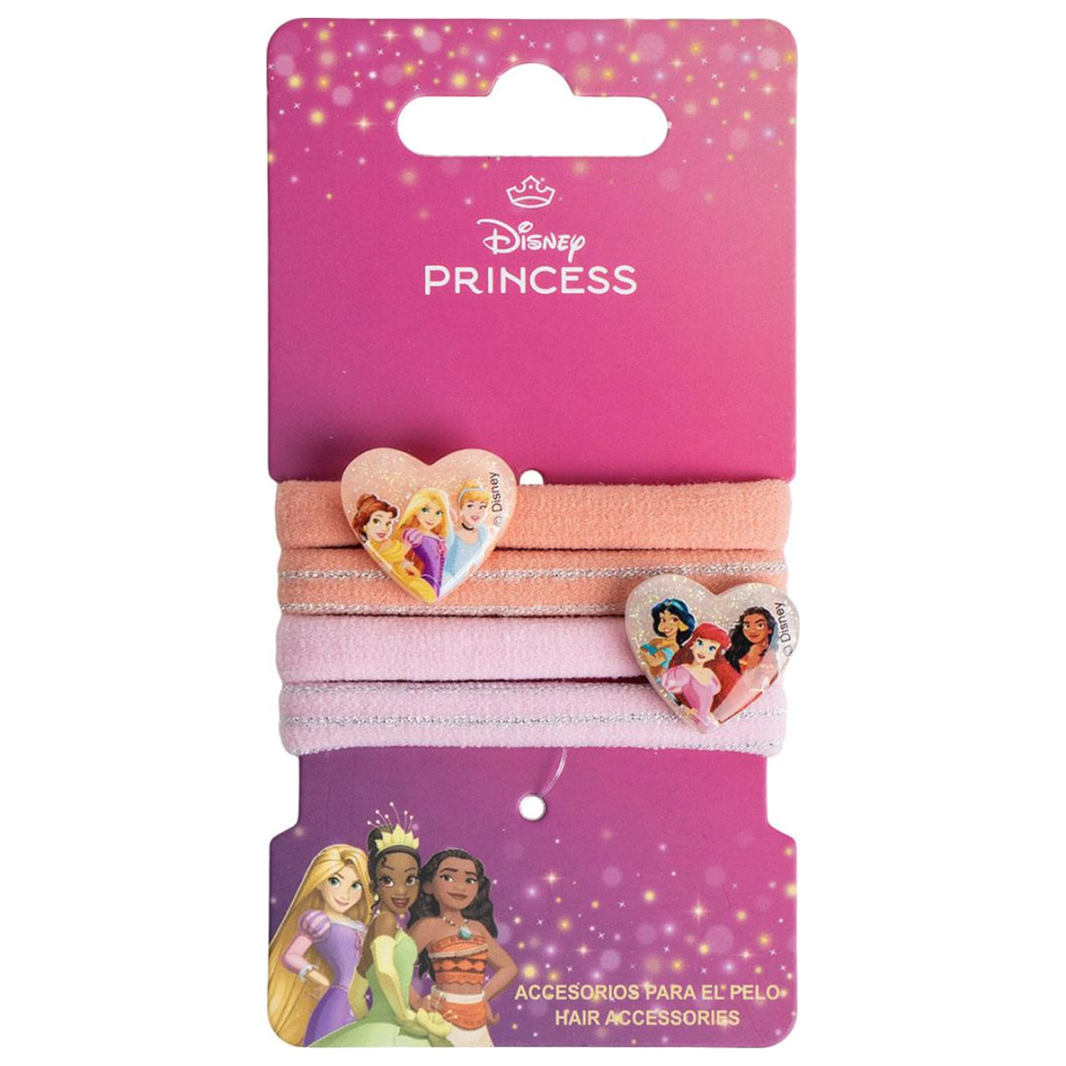 Disney Princess Heart Hair Elastic Set, 4 pcs. product photo