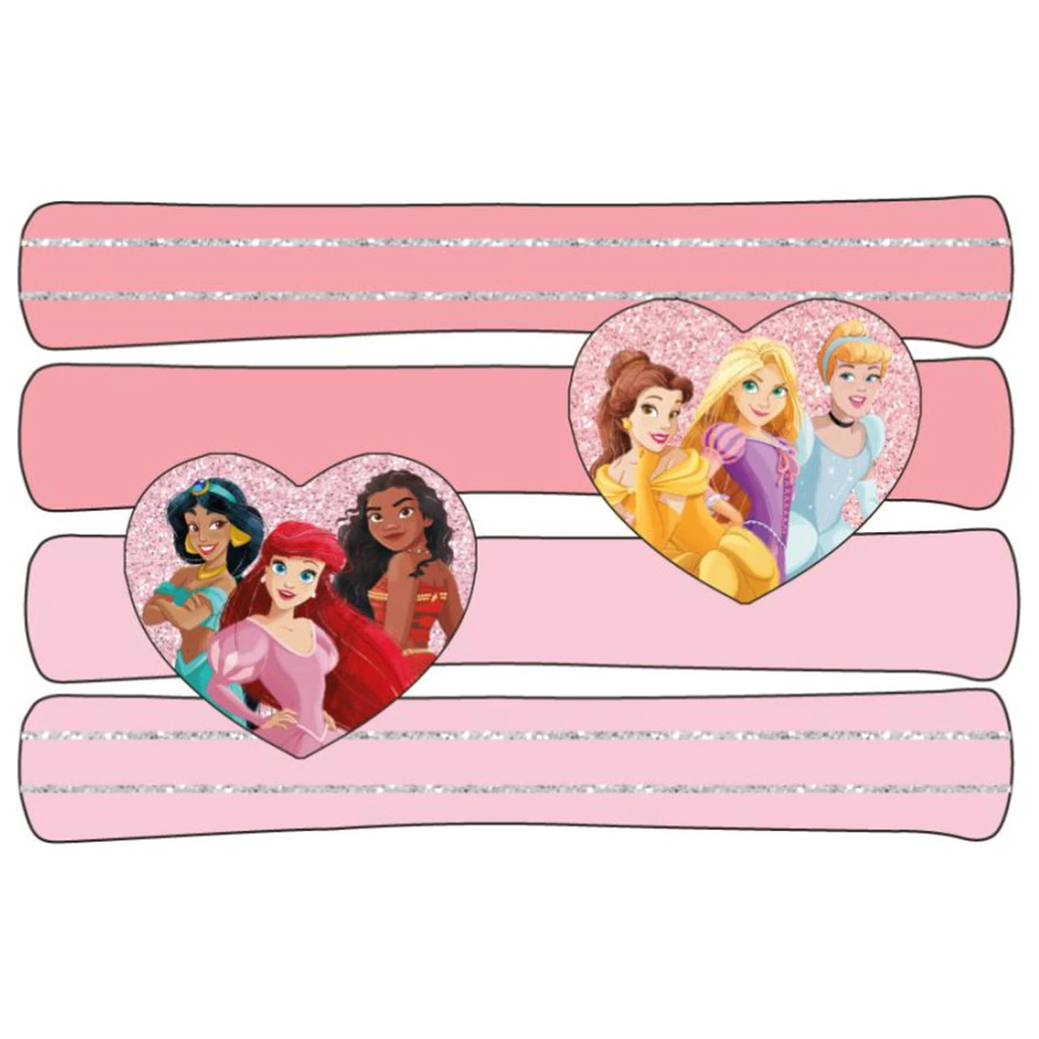 Disney Princess Heart Hair Elastic Set, 4 pcs. product photo