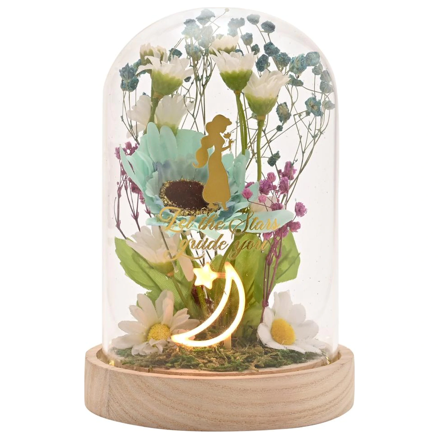 Disney Princess Jasmine Floral Cloche with a Neon Light product photo