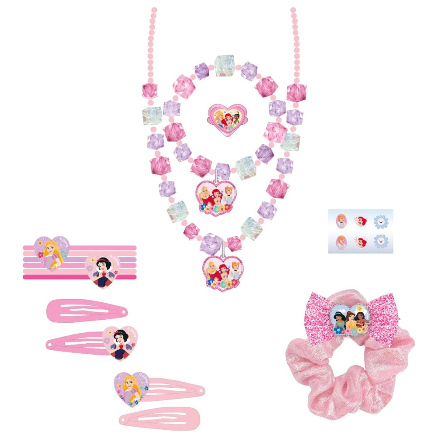 Disney Princess Ladies Hair Accessories and Jewelry Set 15 pcs product photo