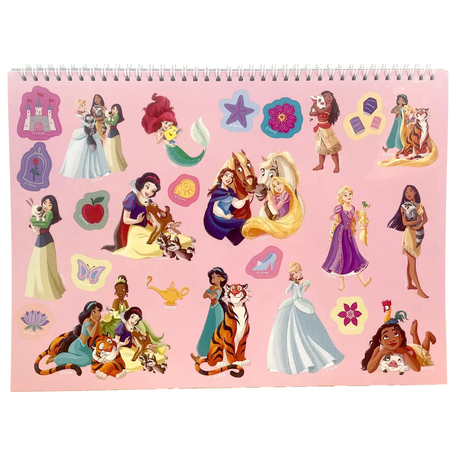 Disney Princesses Life A/4 spiral sketchpad 40 sheets with stickers product photo
